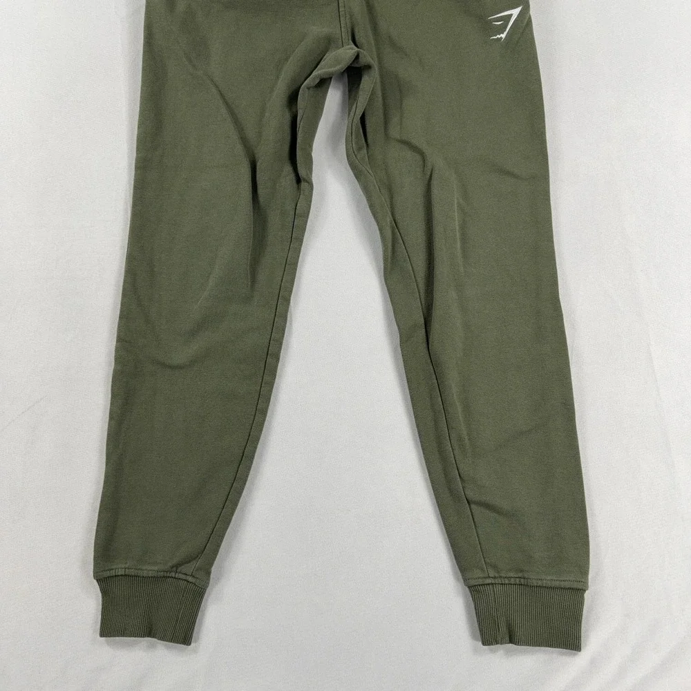Gymshark Joggers Olive Green Tapered‎ Fleece Sweatpants Mens Small
